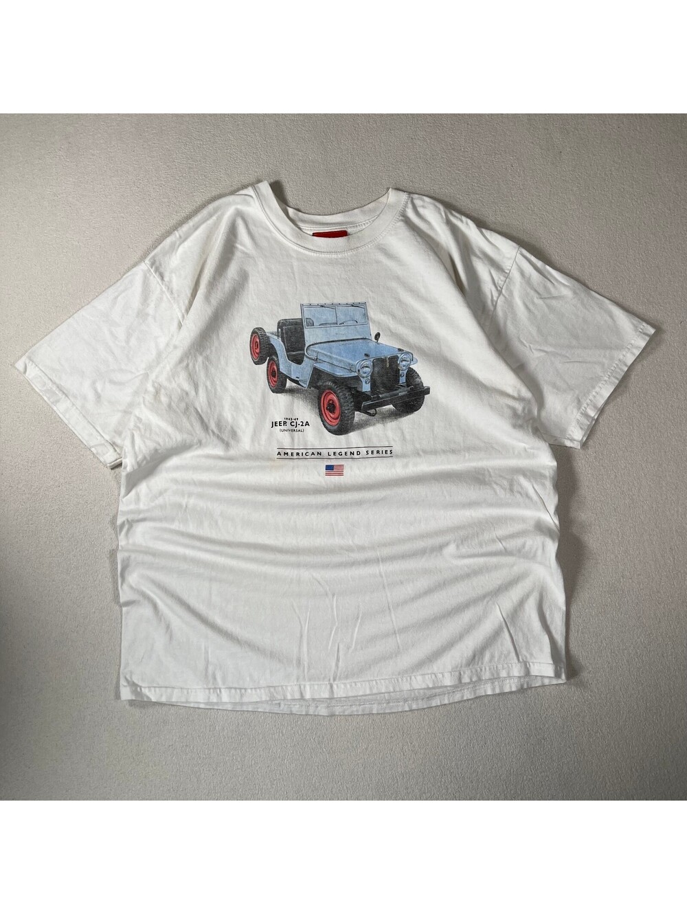 Jeep American Legend Series 1945-49 CJ-2A White Graphic Tee